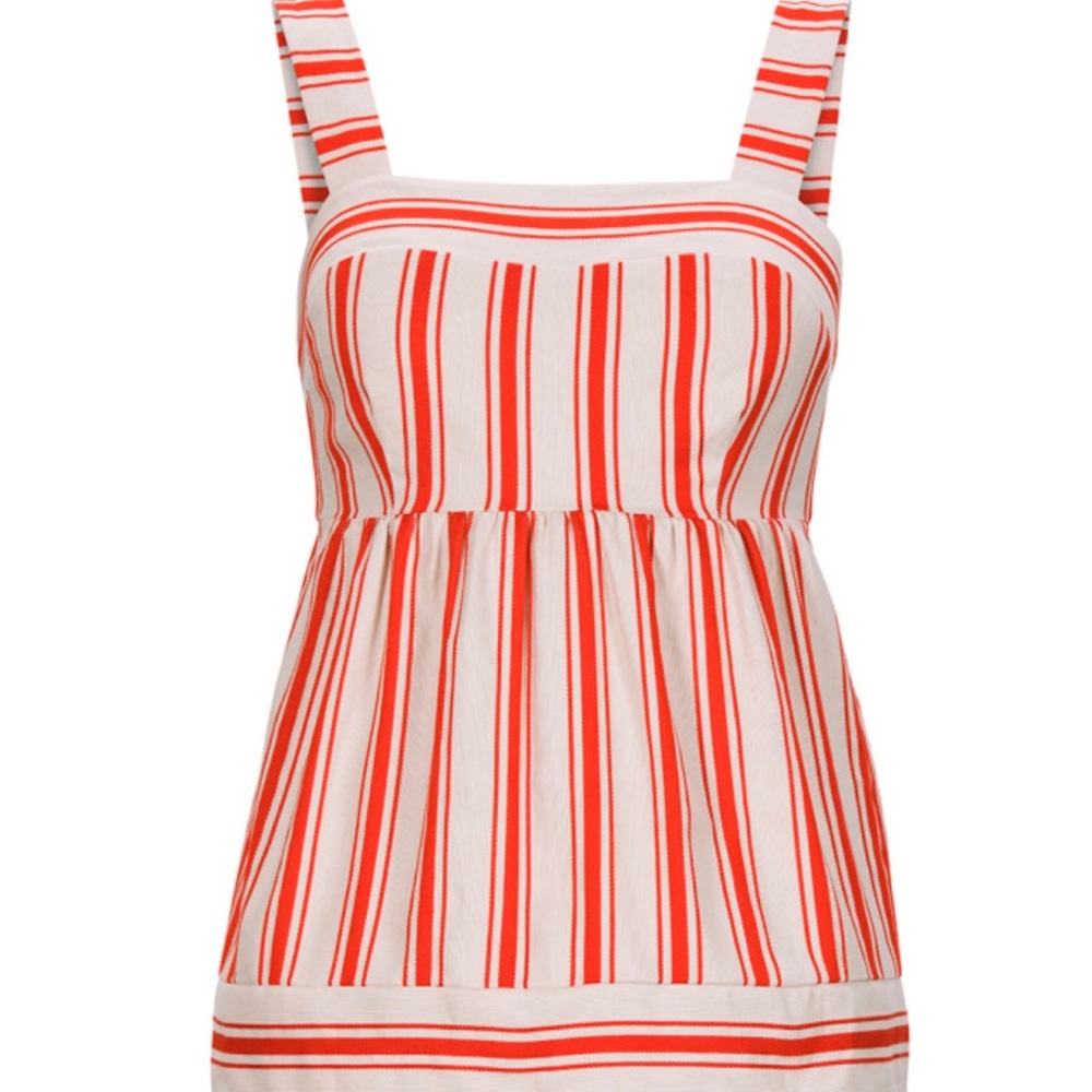 Striped Red and White Women's Top